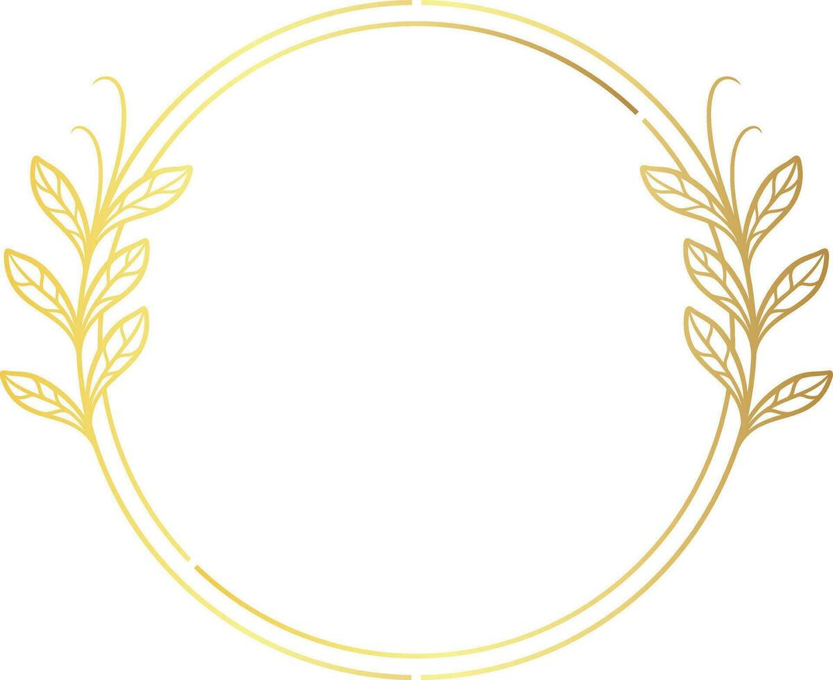 Luxury leaf circle for wedding vector