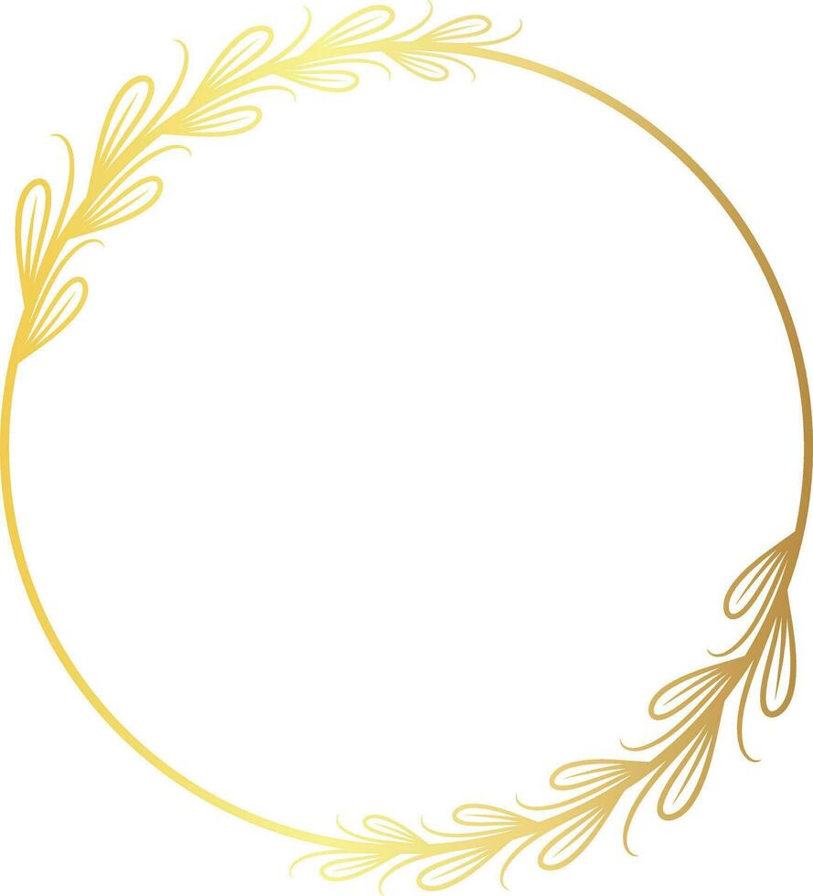 Luxury leaf circle for wedding vector