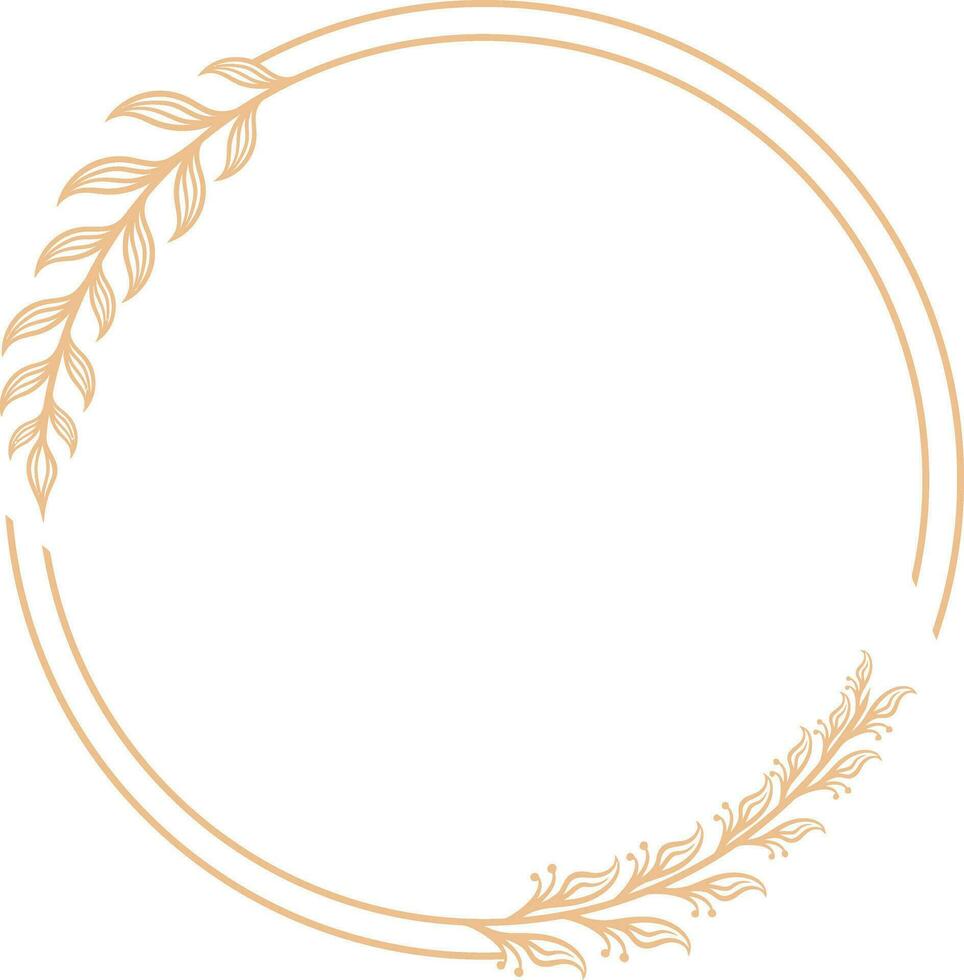 Luxury leaf circle for wedding vector