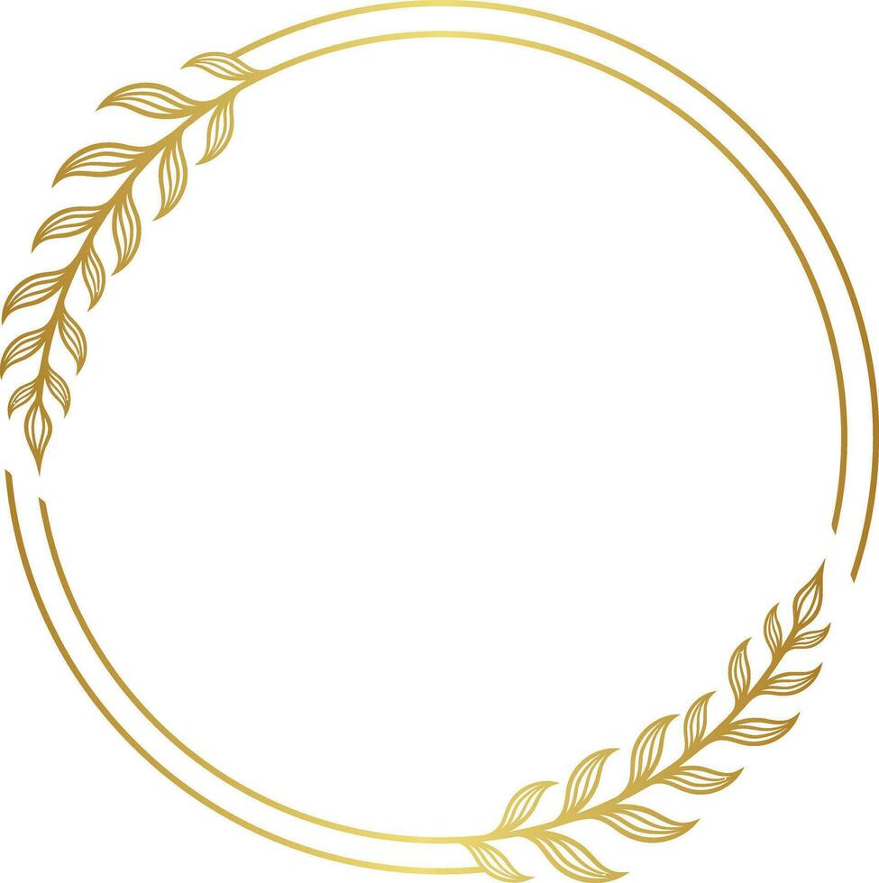 Luxury leaf circle for wedding vector