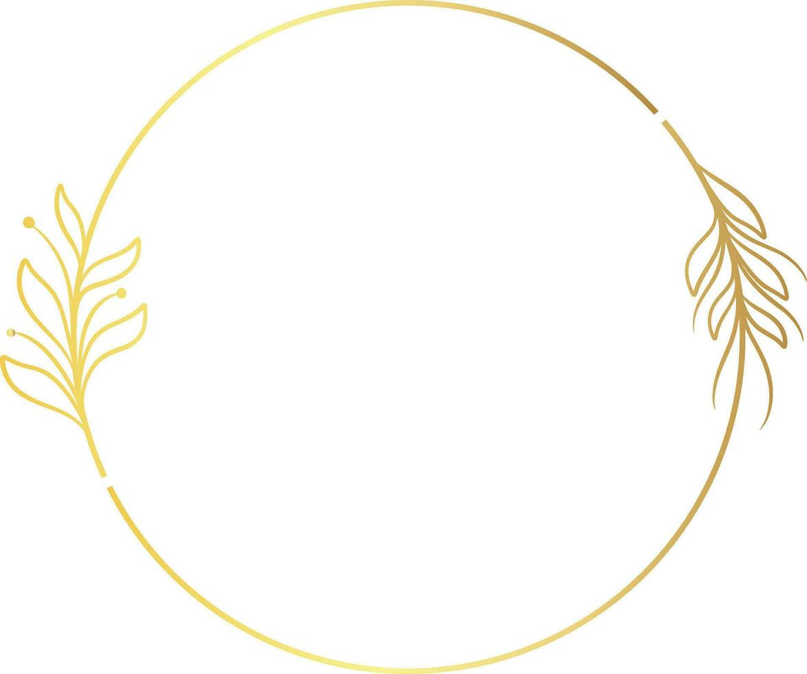 Luxury leaf circle for wedding vector