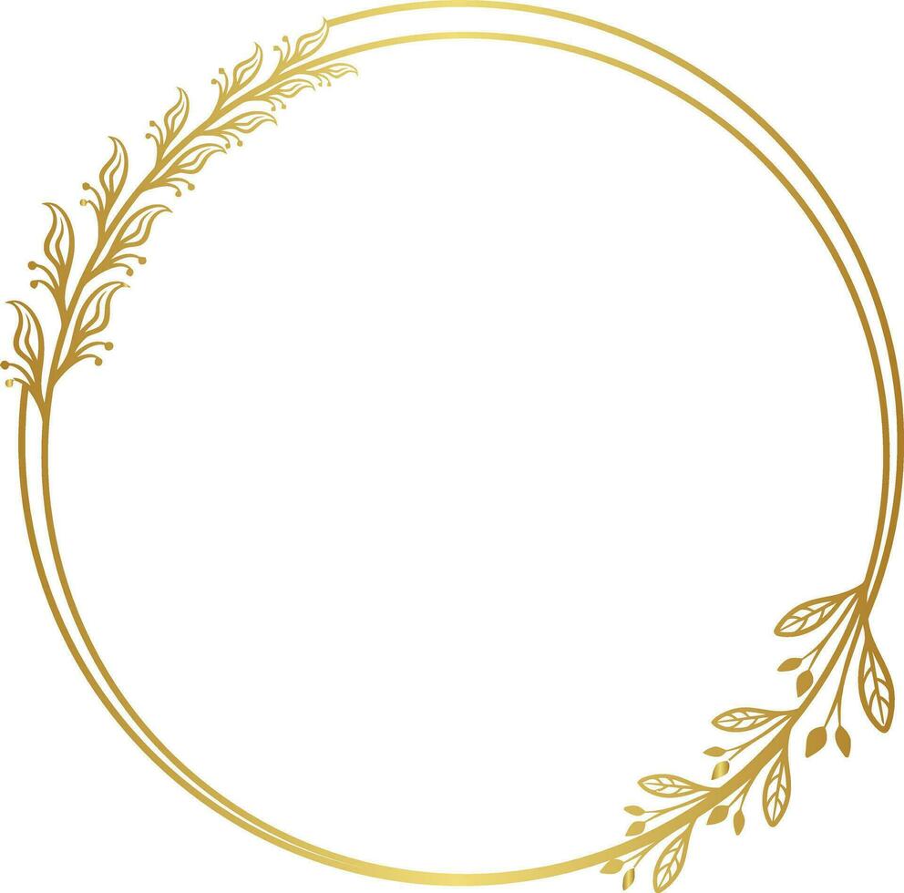 Luxury leaf circle for wedding vector