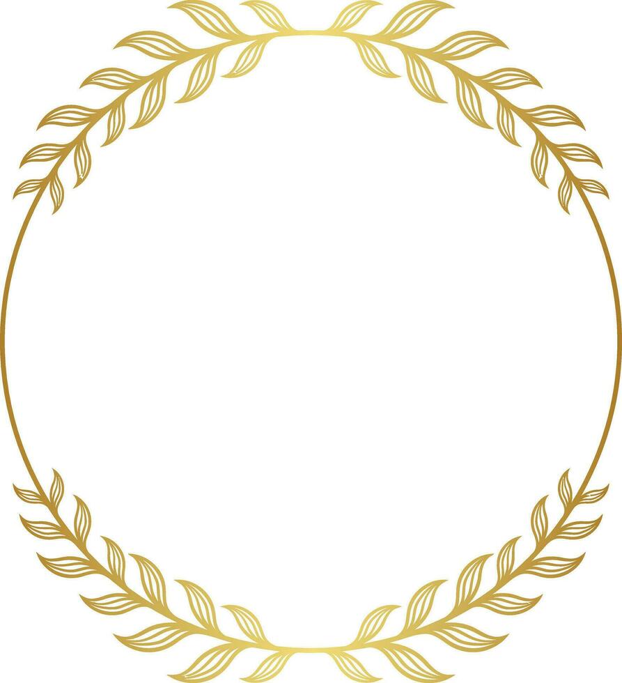 Luxury leaf circle for wedding vector