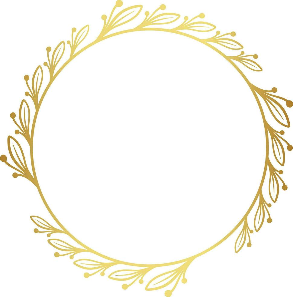 Luxury leaf circle for wedding vector