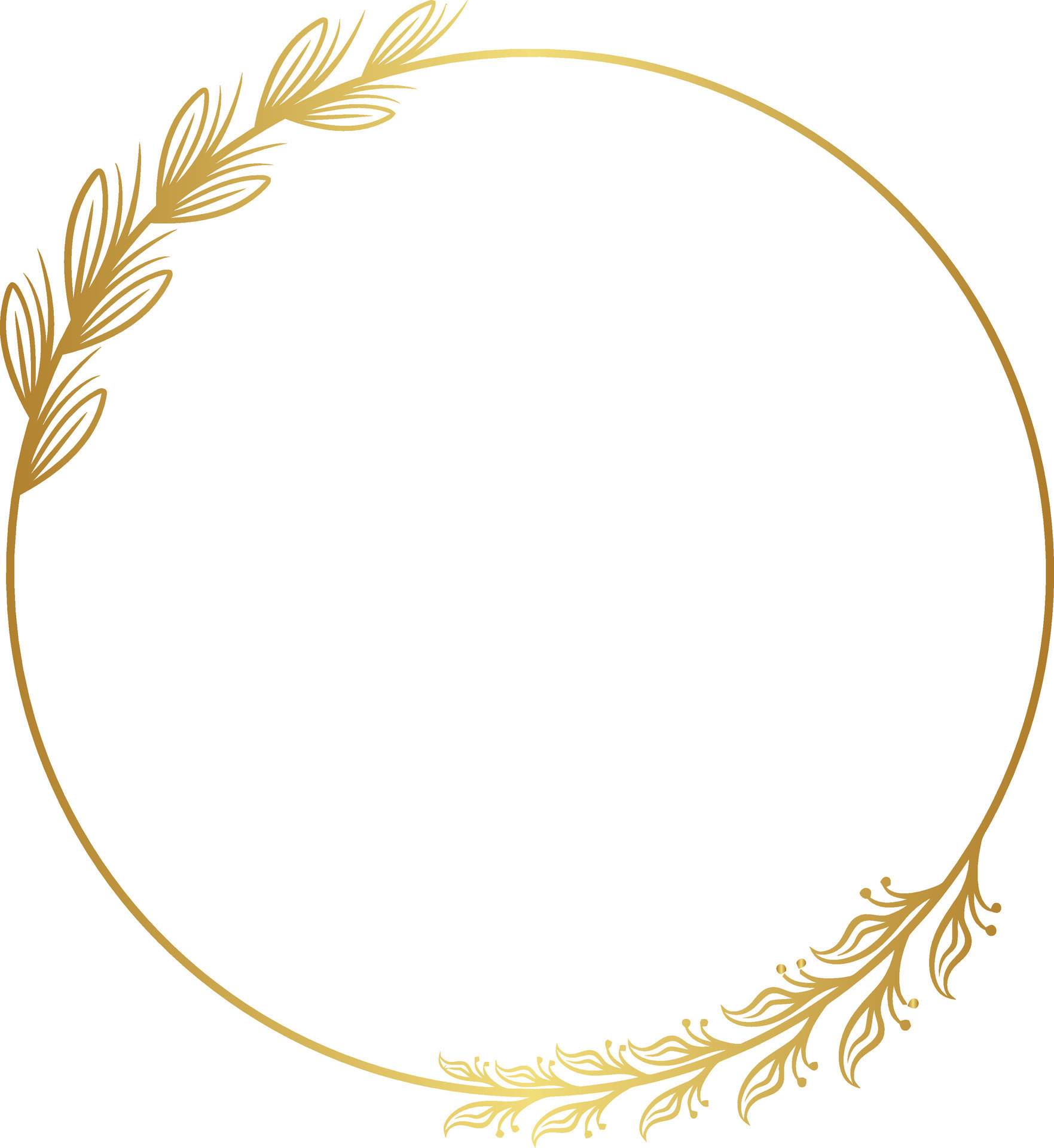 Luxury leaf circle for wedding 33535215 Vector Art at Vecteezy