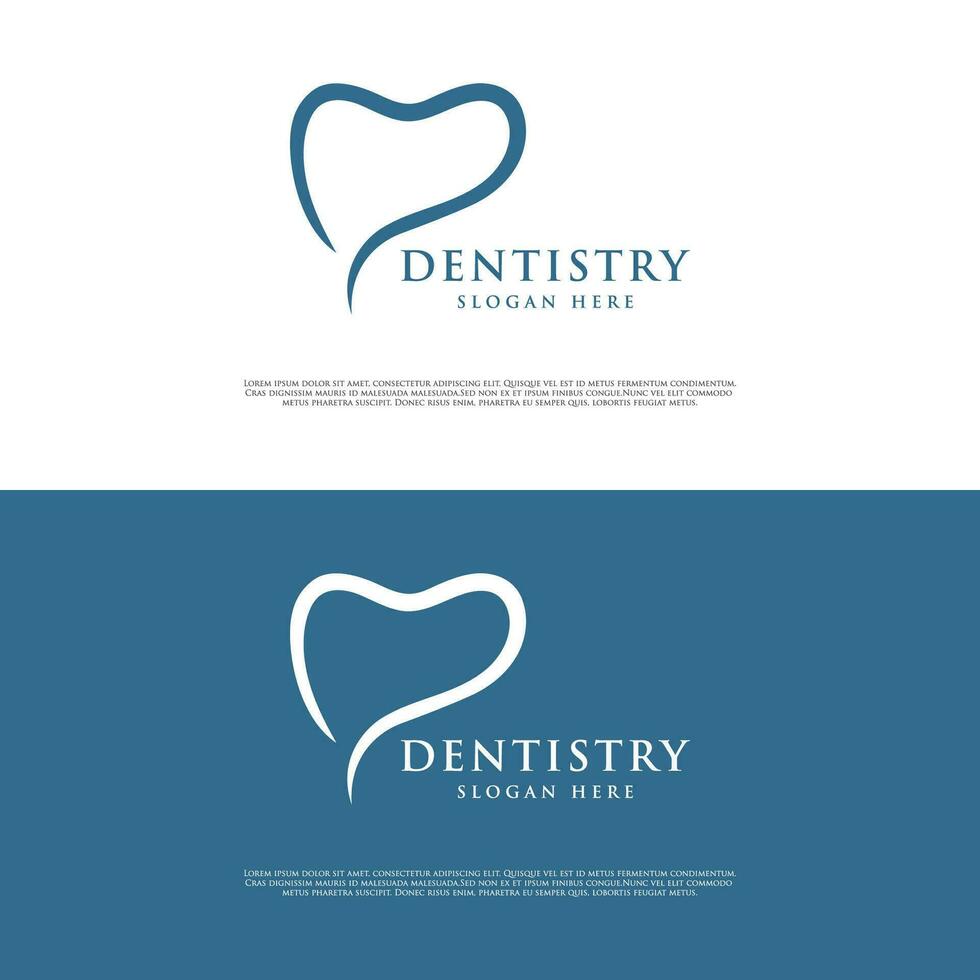 Creative dental abstract logo template design. Logo for dentist, clinic center, dental care and business. vector