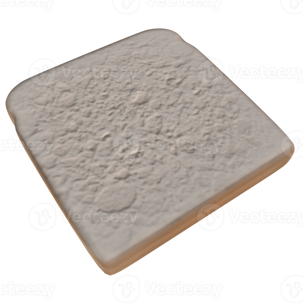 Big toast bread on transparent background png
