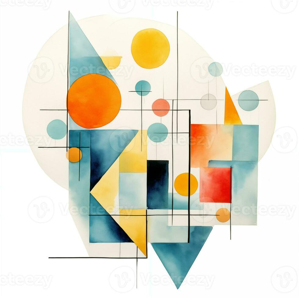 Abstract geometric wall art, printable painting, background, screensaver, wallpaper, sublimation photo