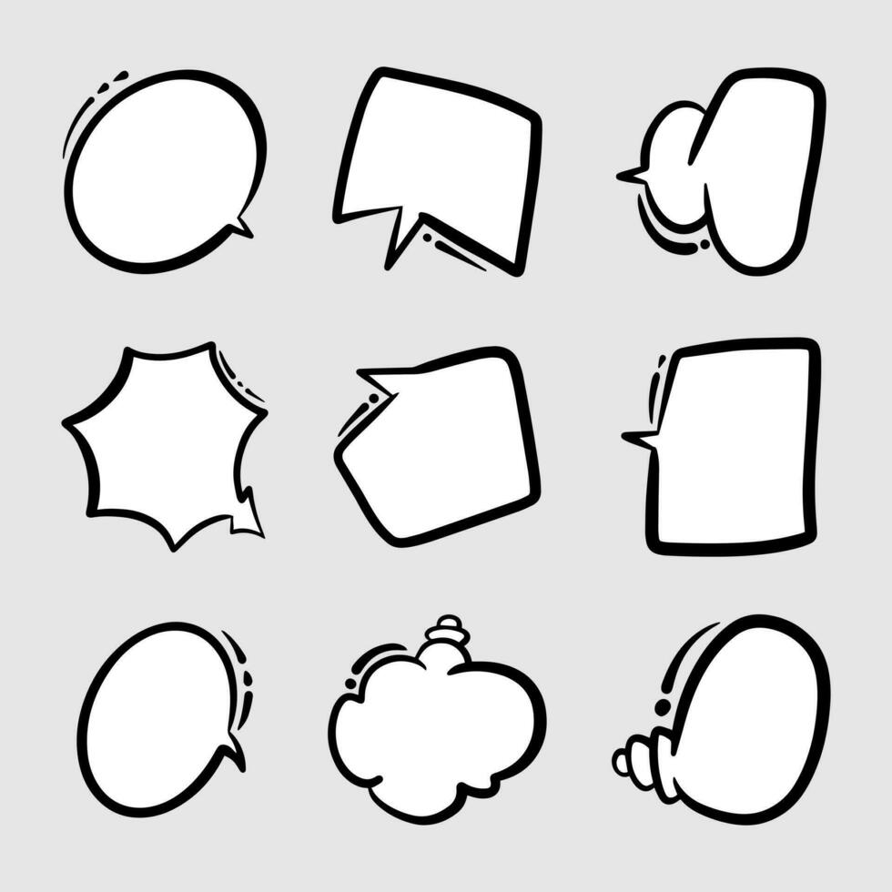 Comic bubbles for design purposes vector