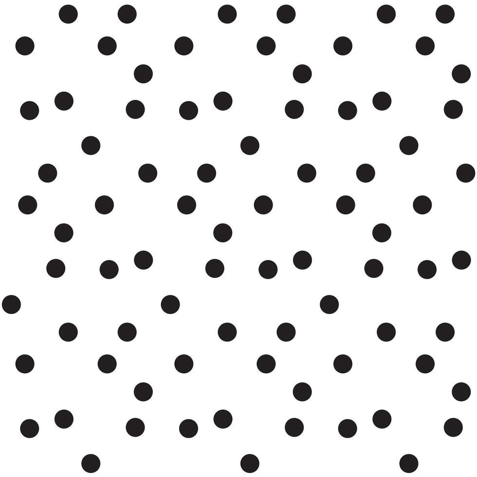 Black white scatter dots polka seamless pattern vector