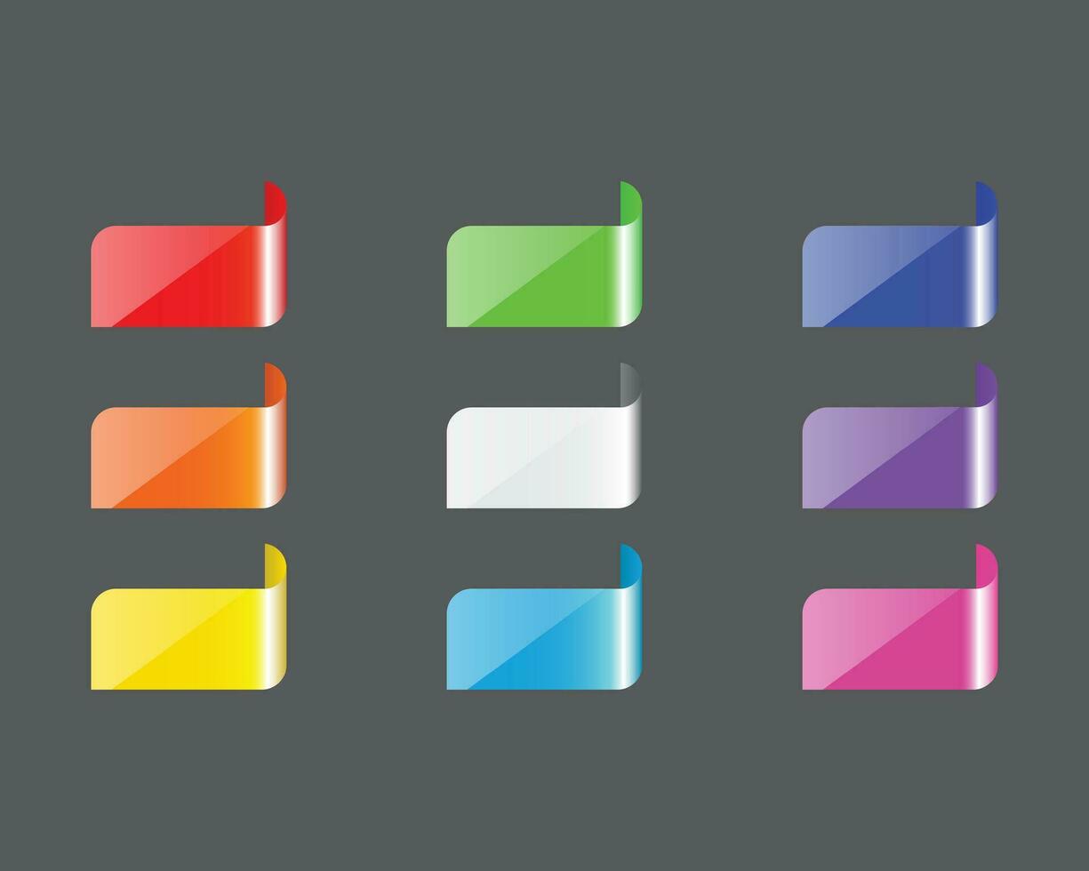 colors label set vector