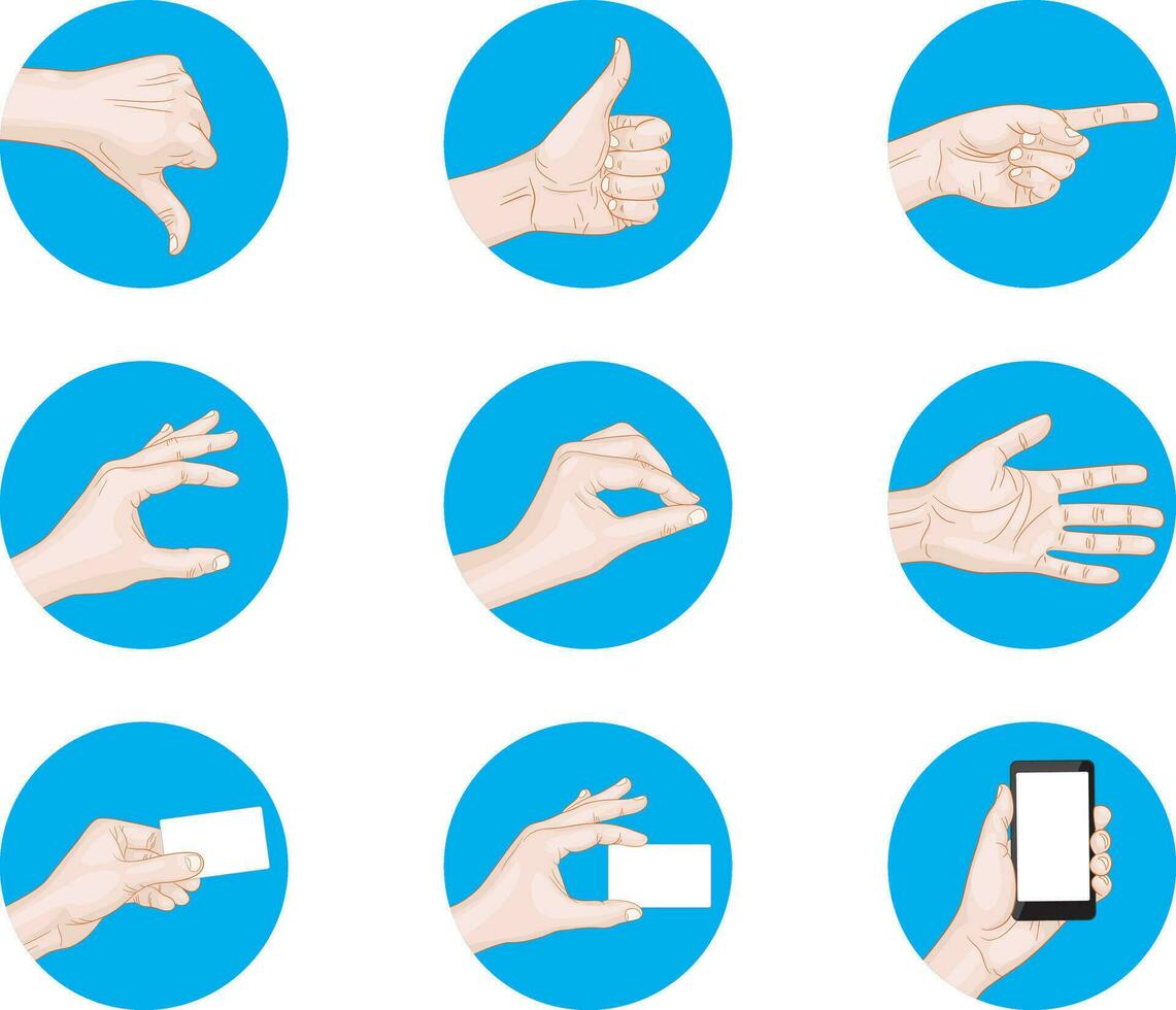 business hand gestures icon vector