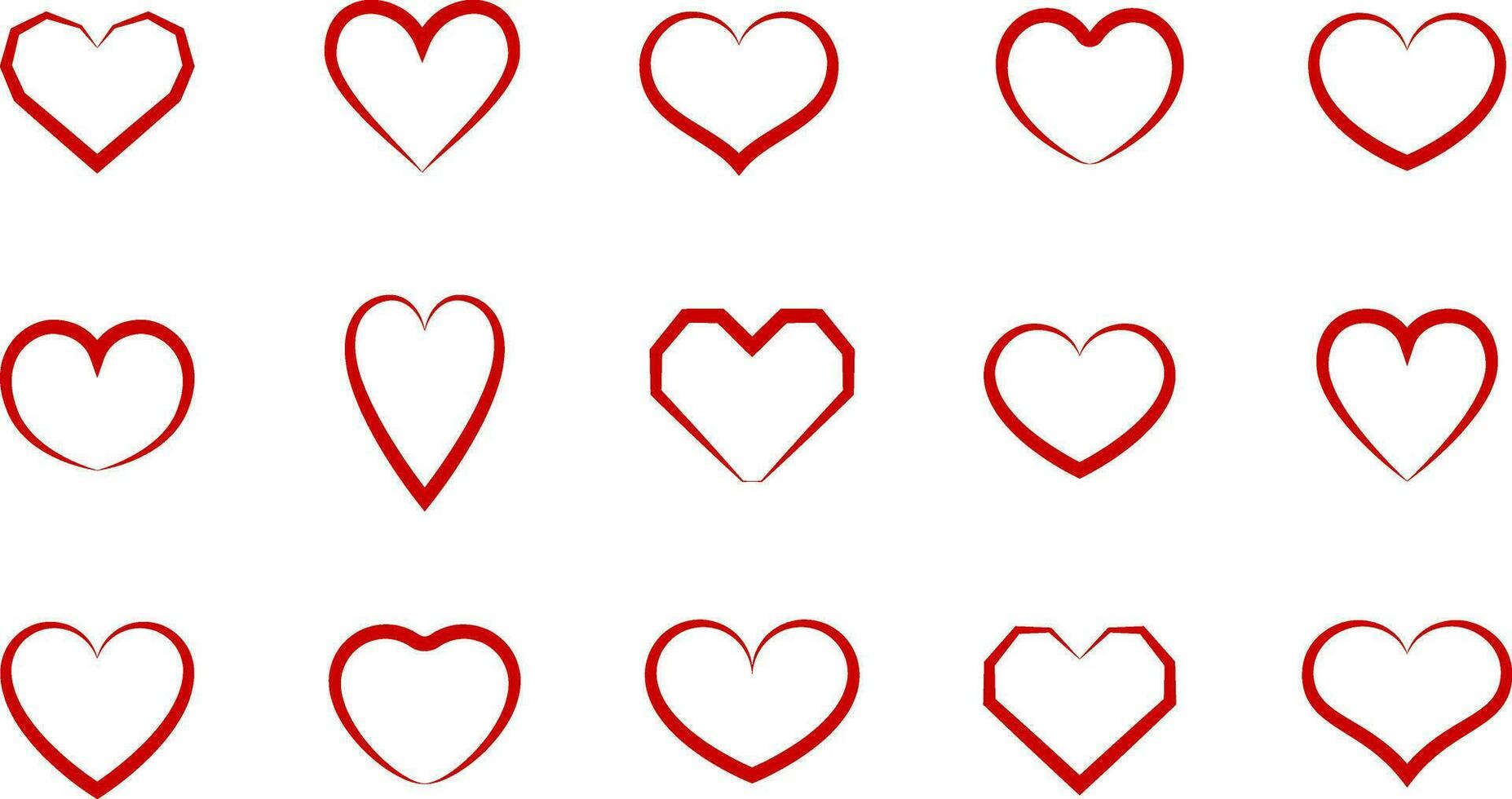 Set heart vector icon. Hearts shape different design collection.