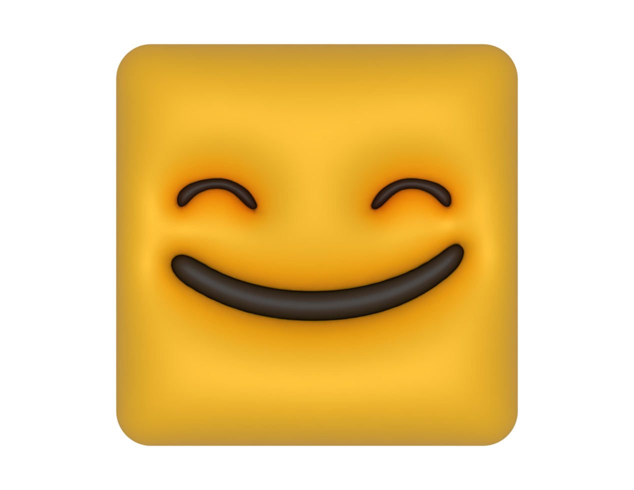 3D Square type BLUSH emoji 33536154 PNG