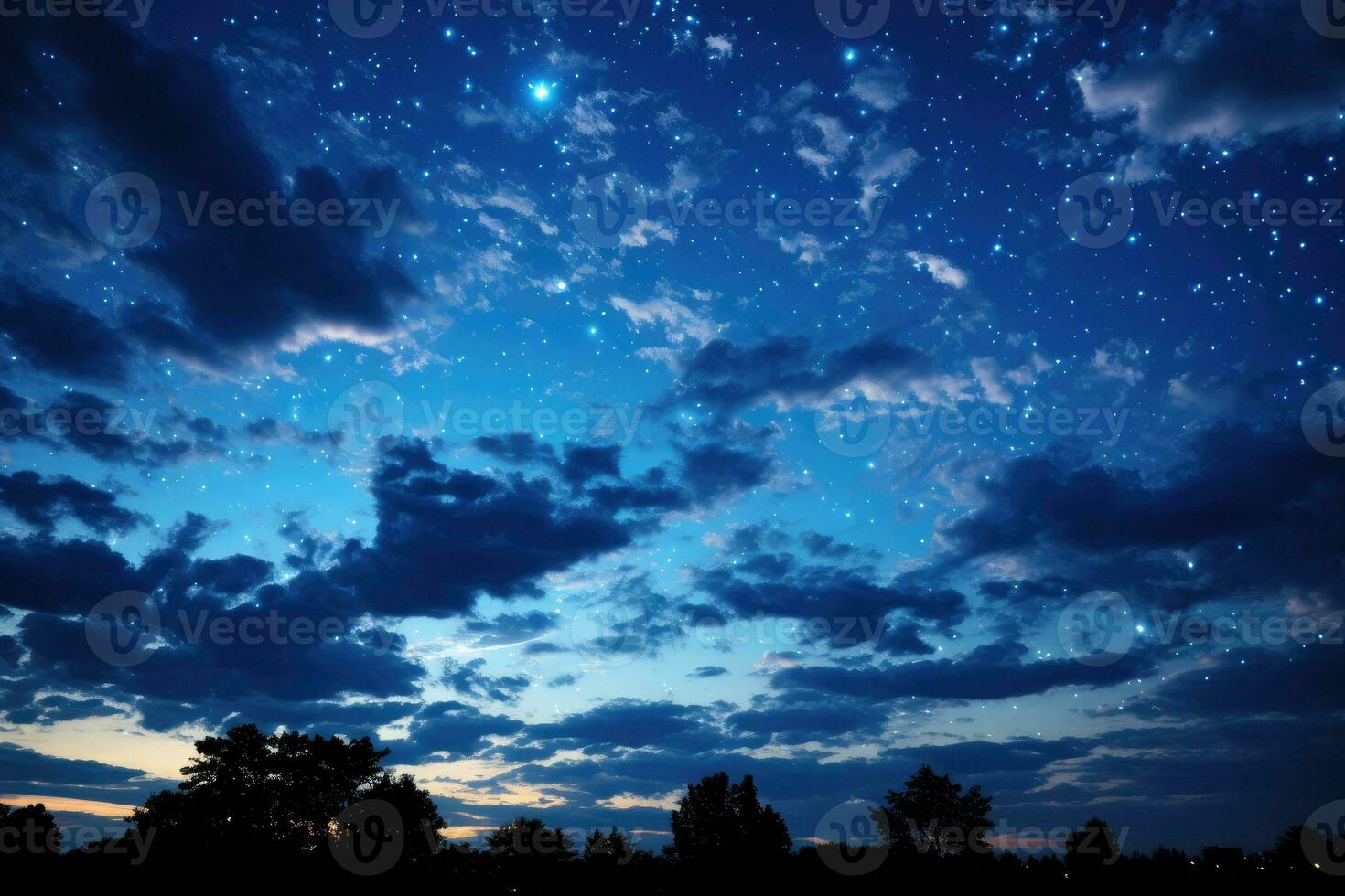 cielo a noche situación ai generado foto