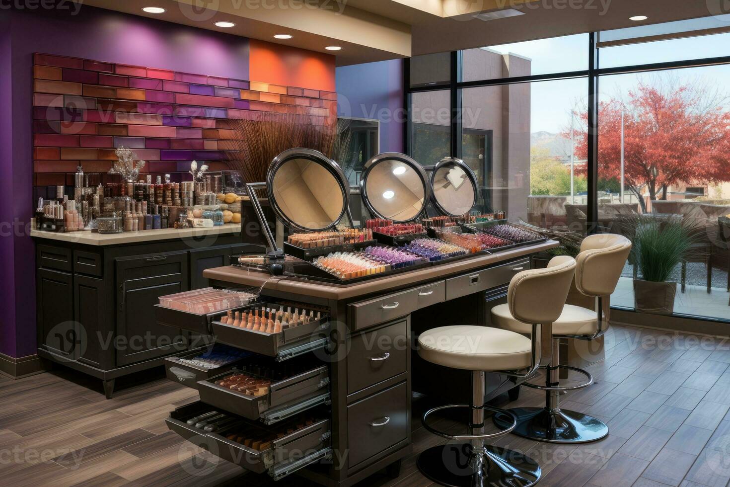 photo of inside makeup store professional advertising photography AI Generated