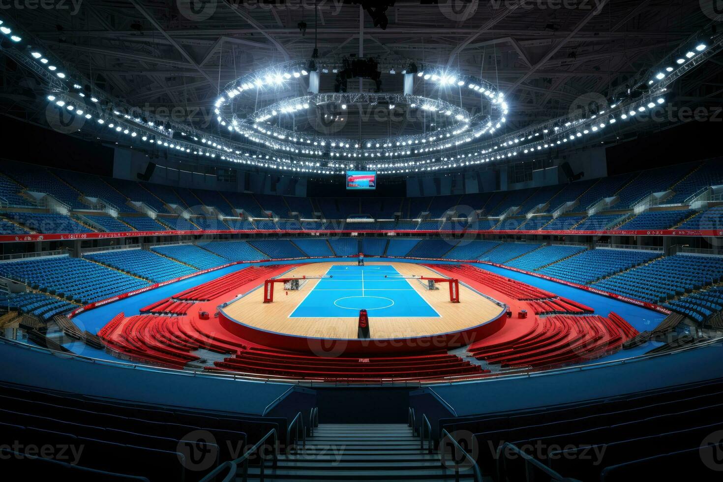 modern gymnastic arena professional advertising photography AI Generated photo