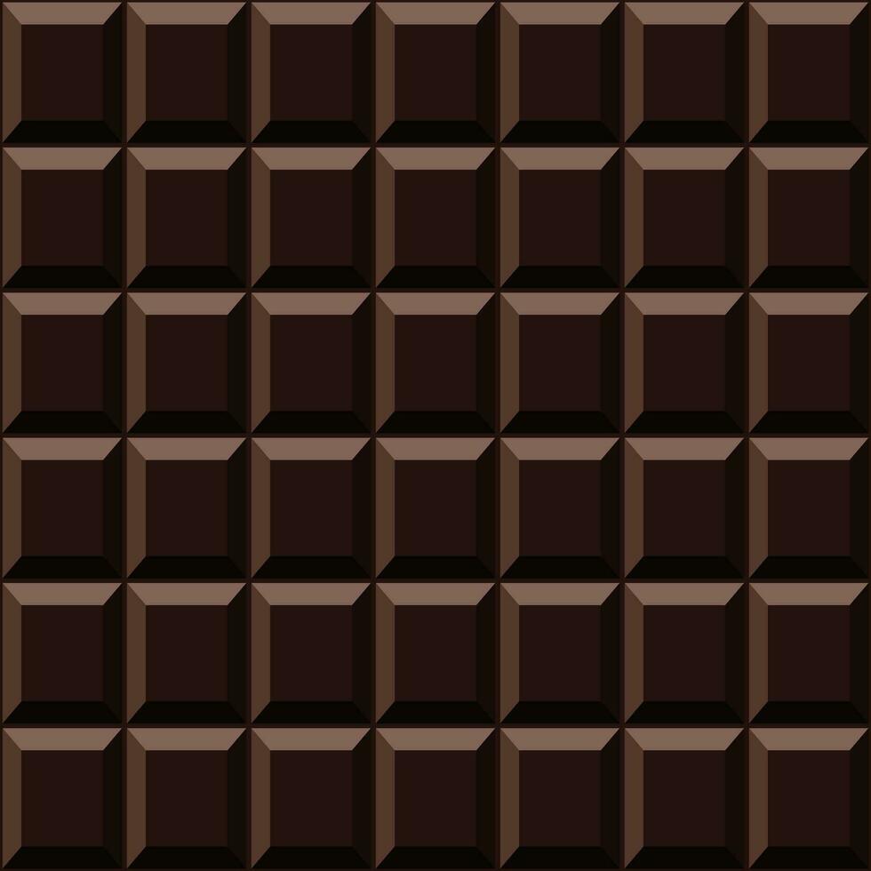 oscuro chocolate sin costura modelo dulce textura vector