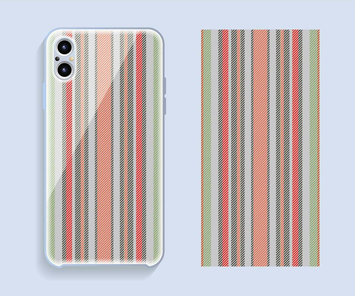 Mobile phone cover design. Template smartphone case vector pattern.