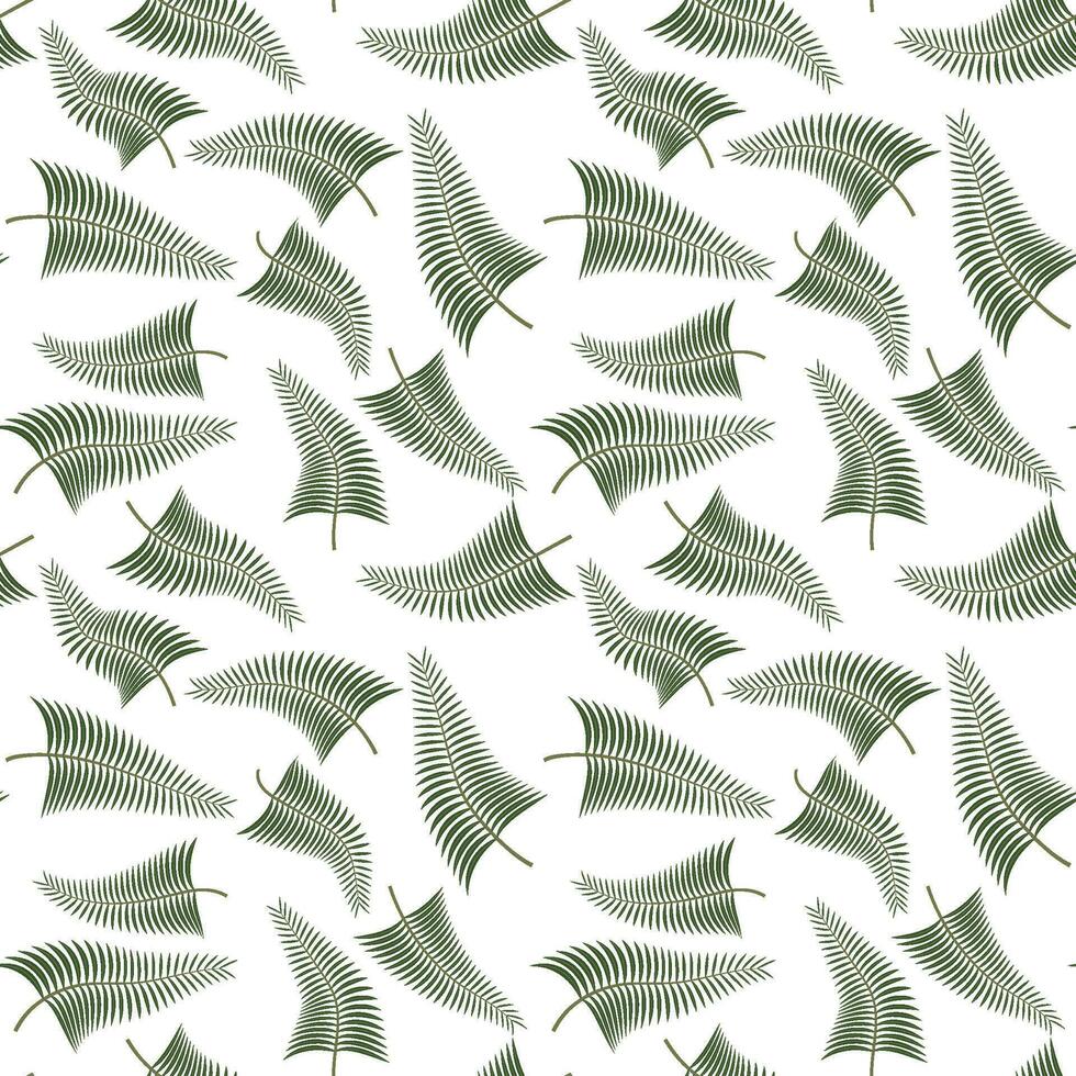 a black and white pattern with leaves, seamless background with palm tree leaf vector design,