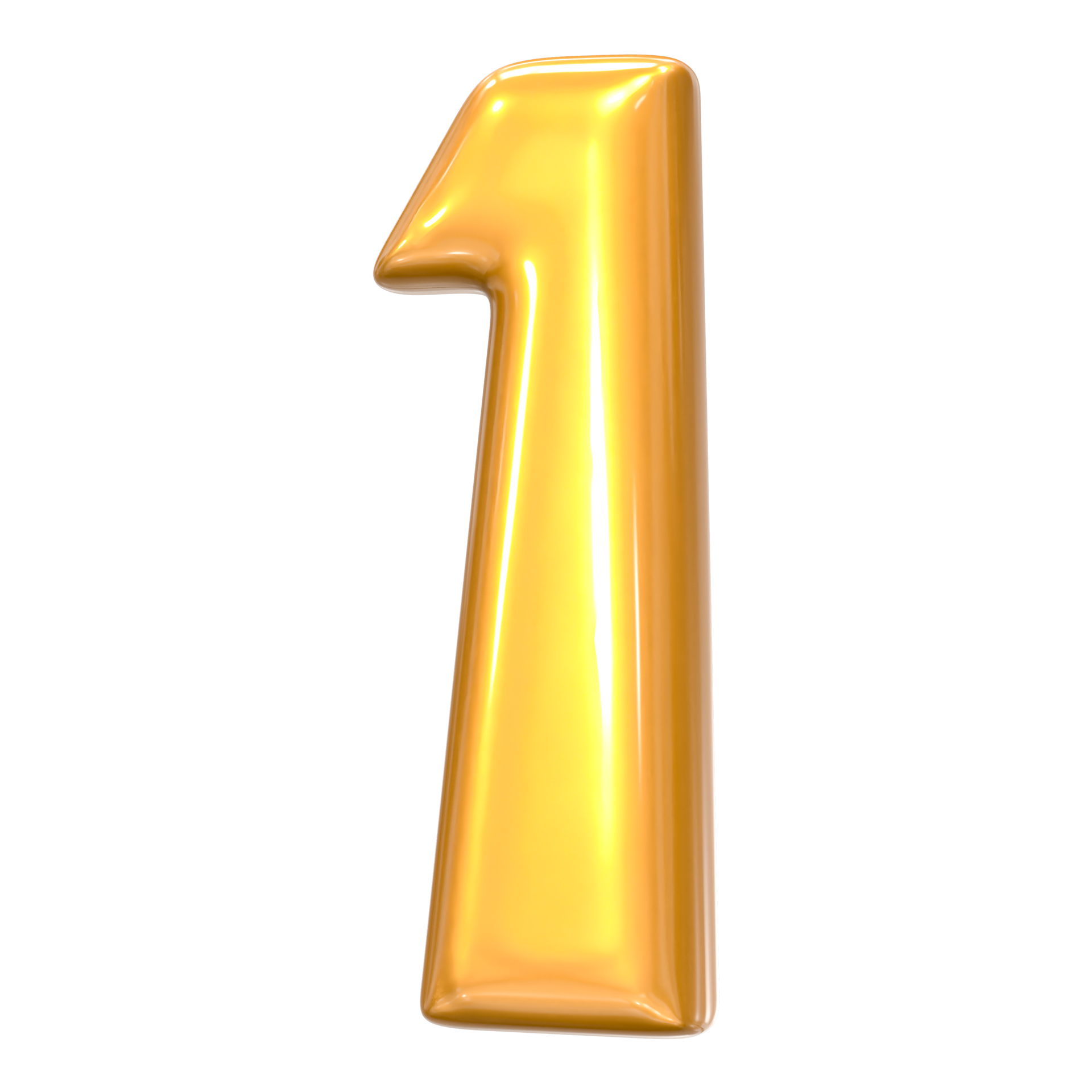 gold number one on transparent background 33536470 PNG