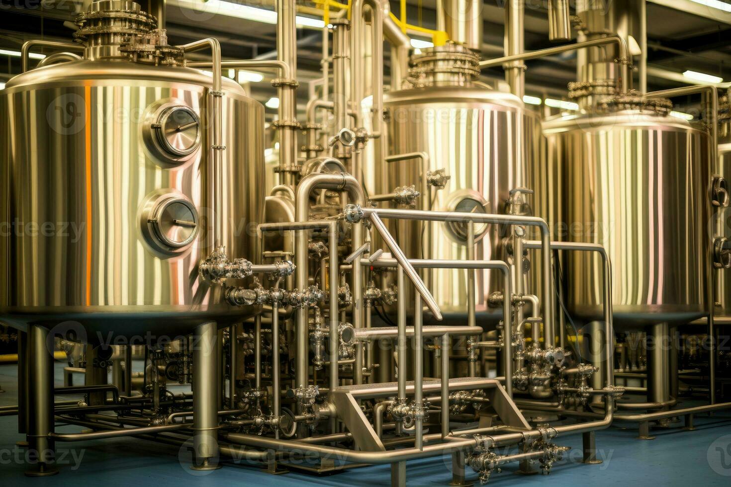 inside the factory is an empty storage area AI Generated photo