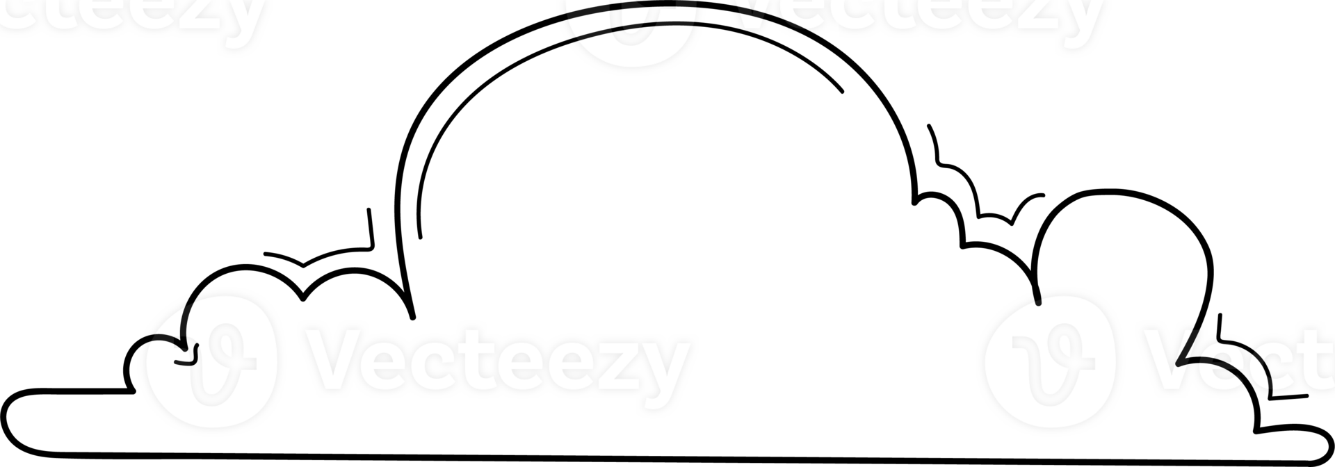 Hand drawn clouds, Transparent background png