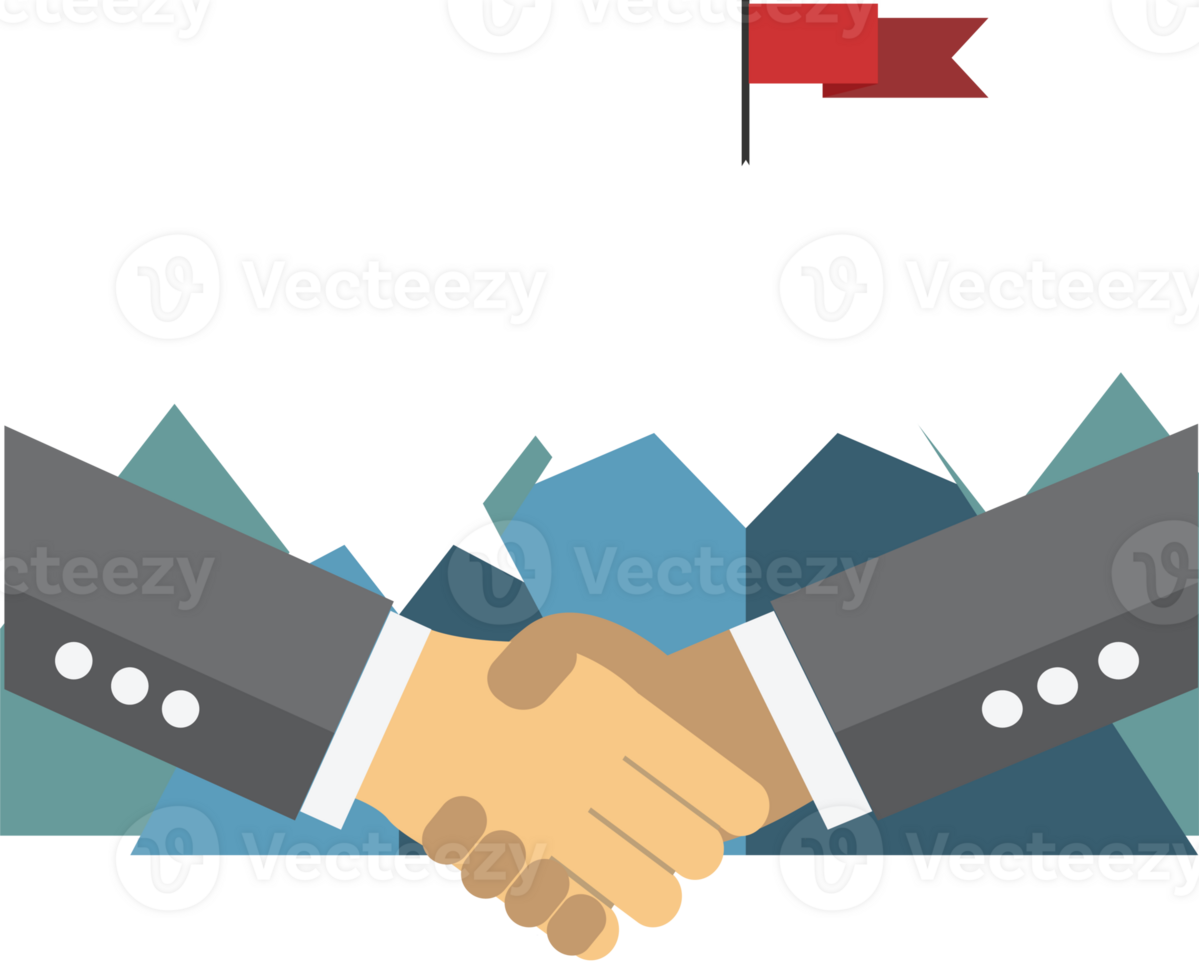 Agreement business handshake. Transparent background png