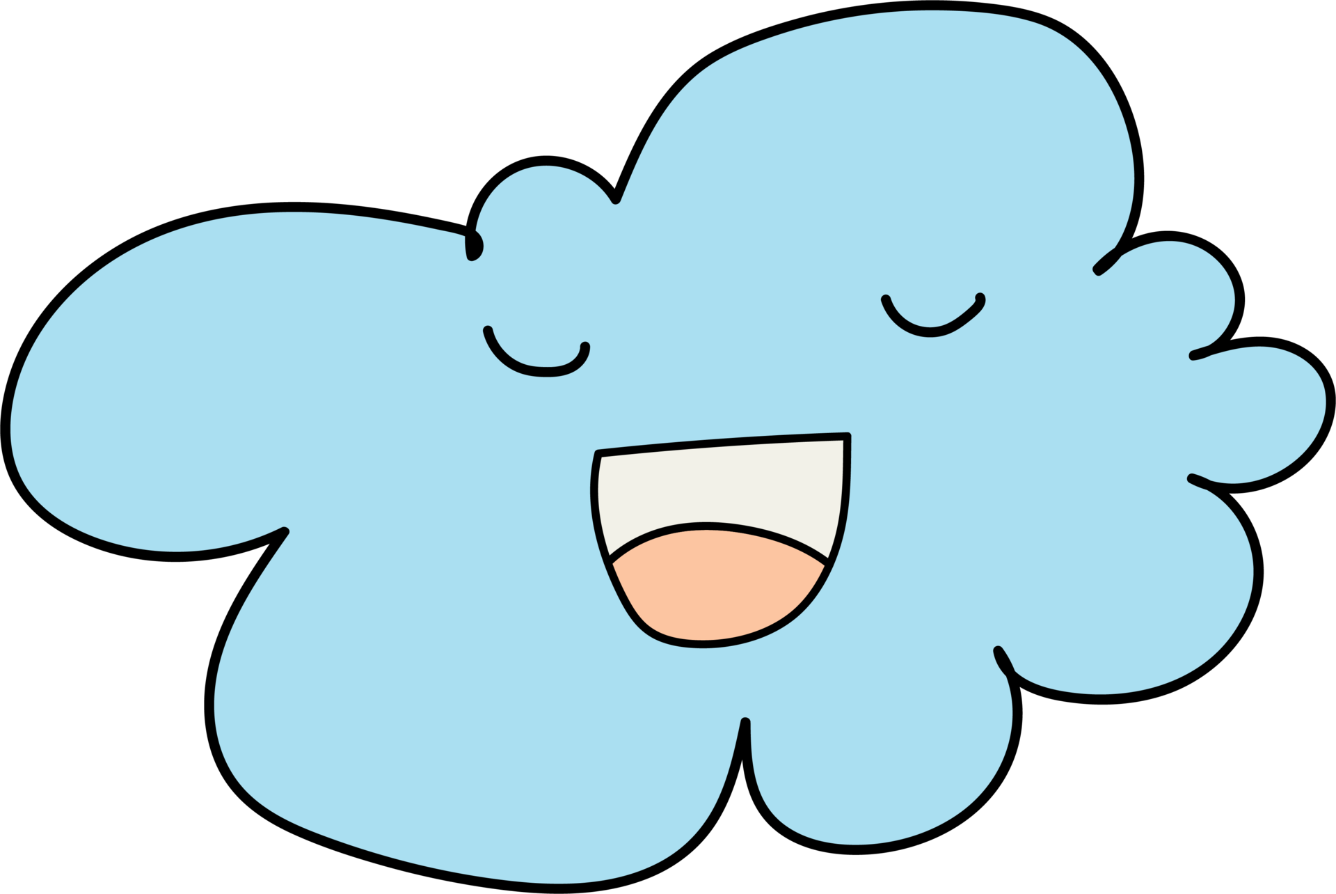 Hand drawn cloud illustration, Transparent background 33537227 PNG