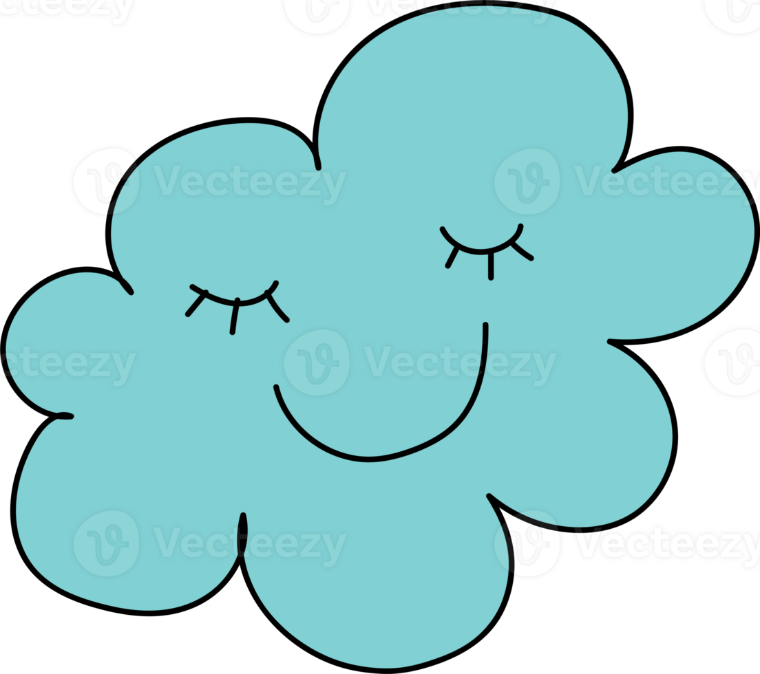 Hand drawn cloud illustration, Transparent background 33537301 PNG