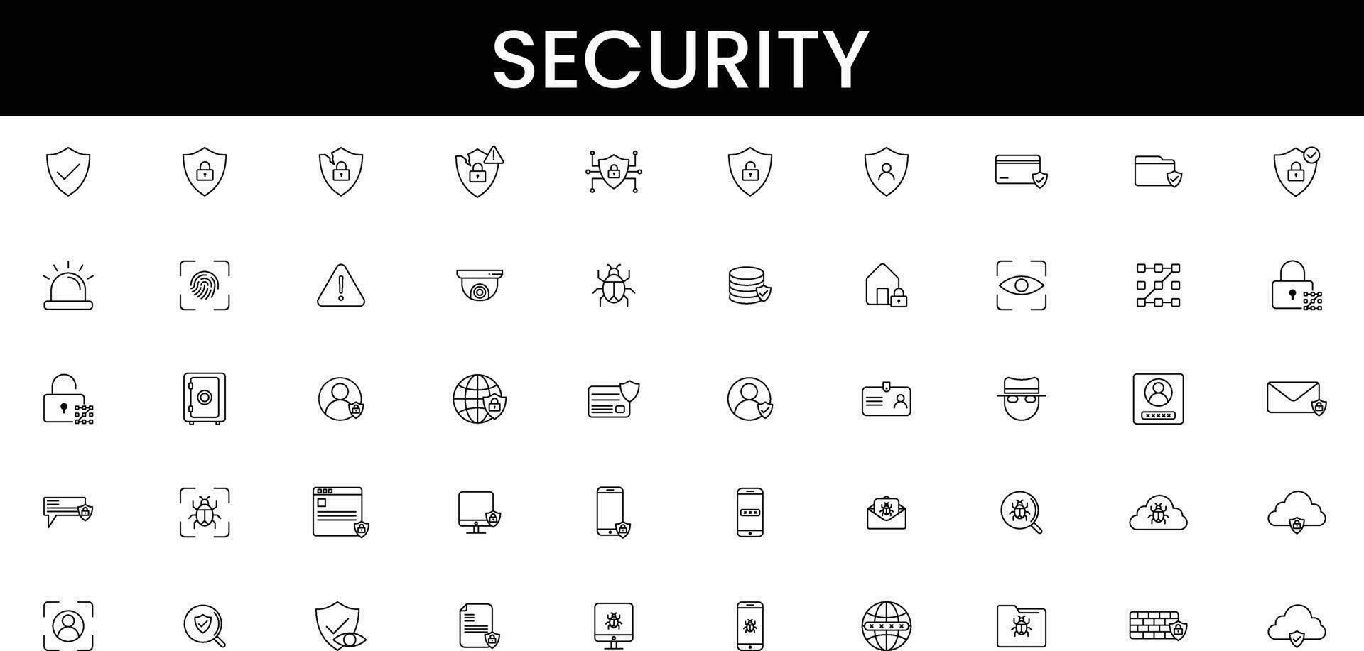Security icon pack vector