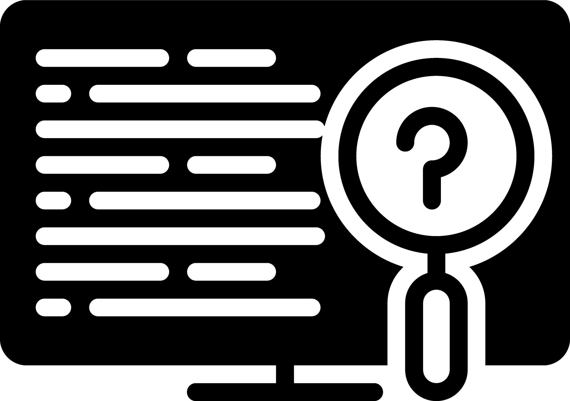 solid icon for inquiry 33537507 Vector Art at Vecteezy