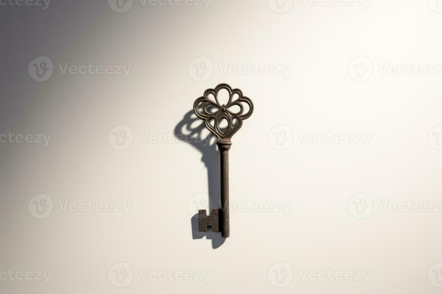 Shadow cast by key. AI Generated photo