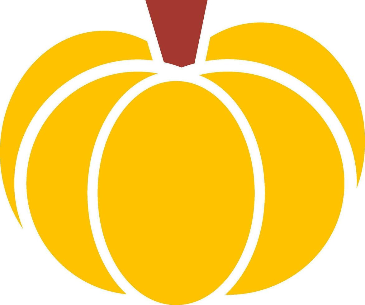 Simple pumpkin vector illustration isolated on white background. Fall, autumn, Thanksgiving or Halloween vector element perfect for icons, stickers, logos, apparel and so on