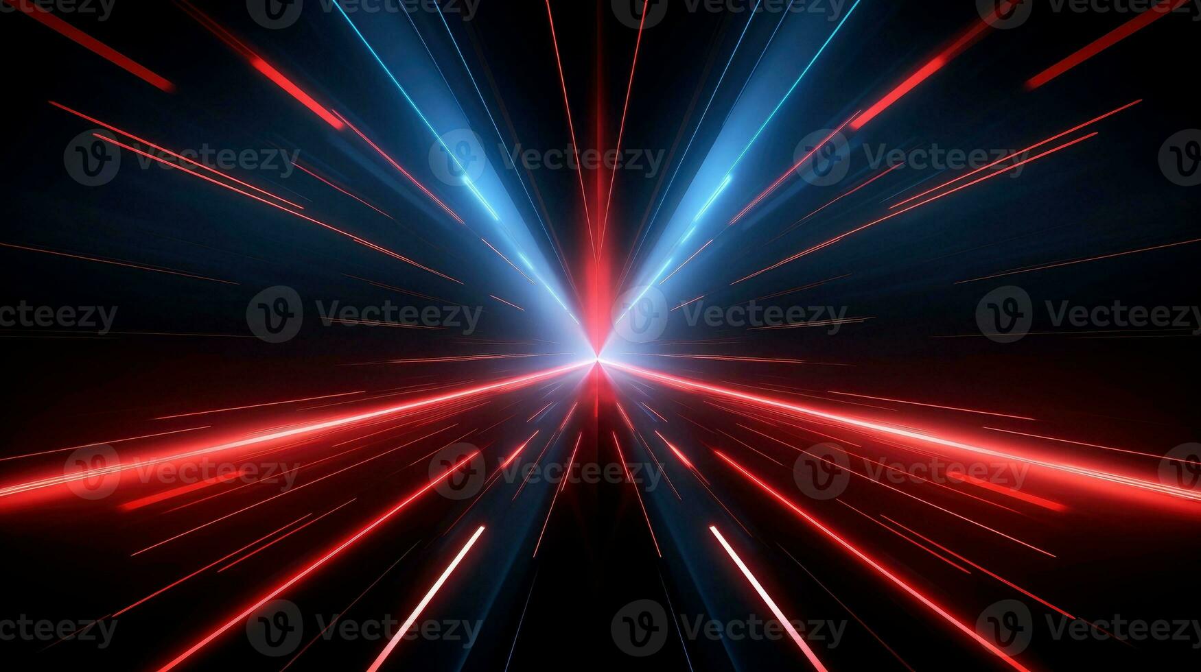 Abstract multicolor neon glowing line, Technology background, Generative AI photo