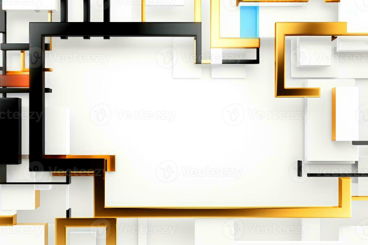 Abstract high tech white border, futuristic technology background, Generative AI photo