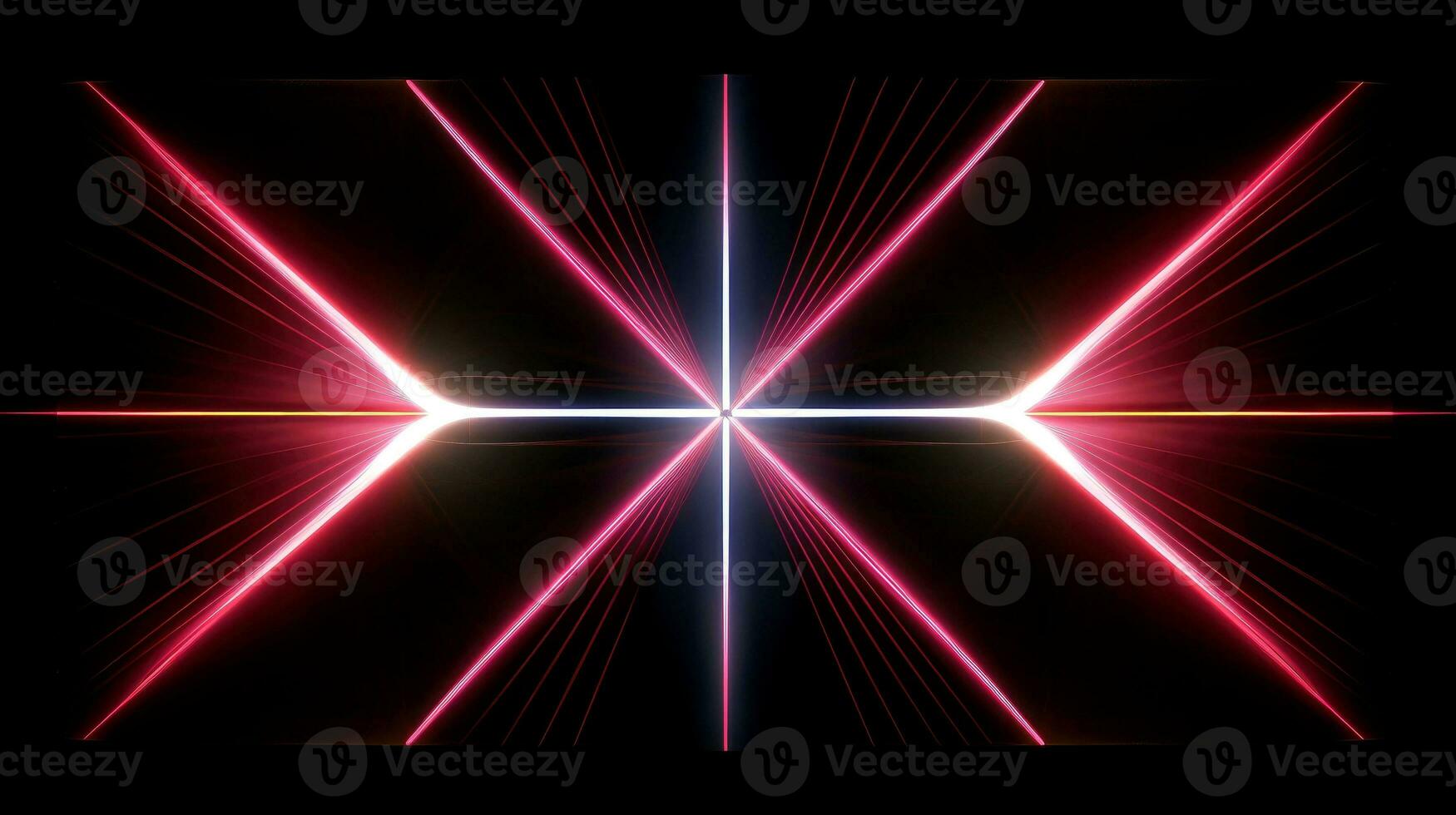 Abstract multicolor neon glowing line, Technology background, Generative AI photo