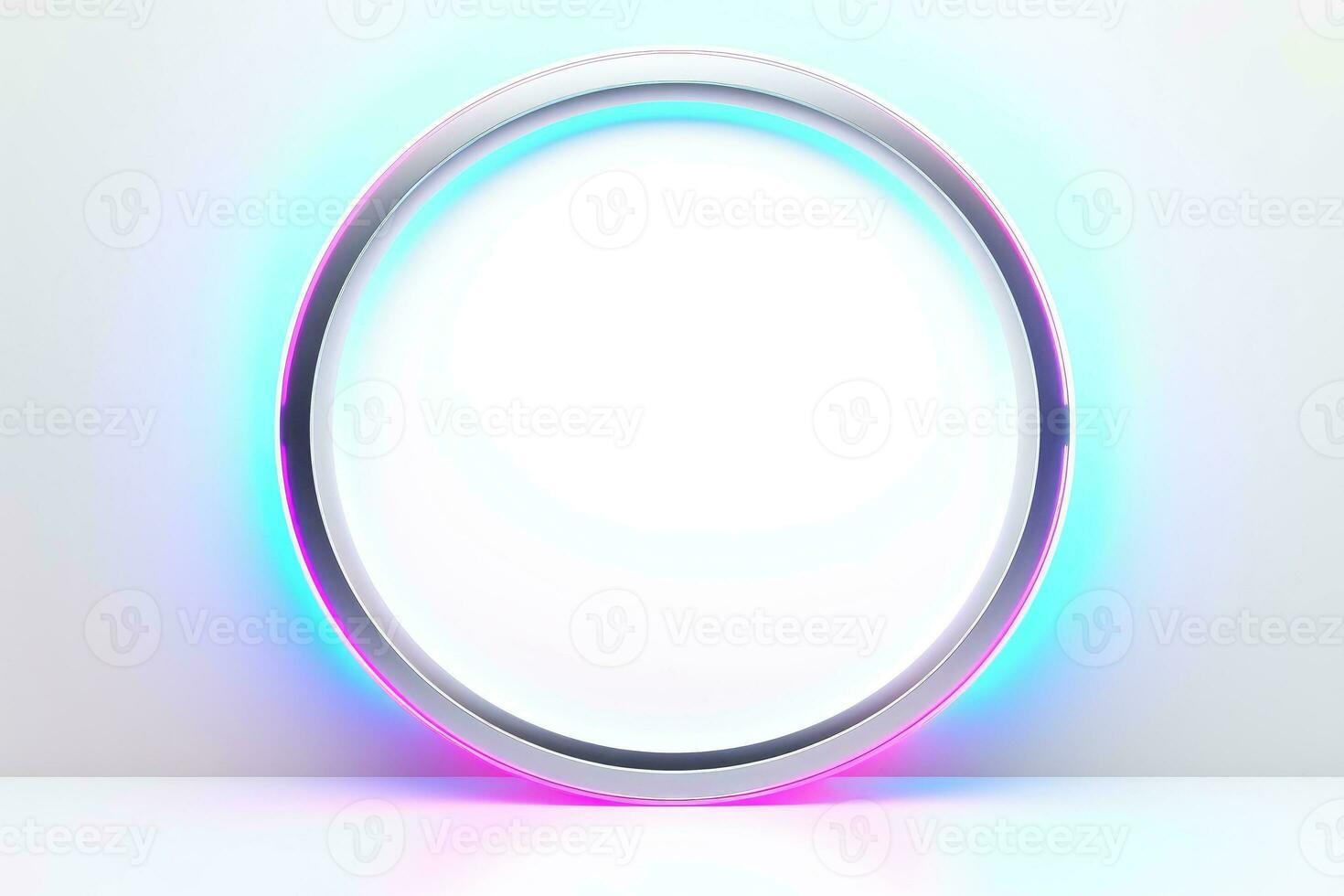 Abstract high tech white border, futuristic technology background, Generative AI photo