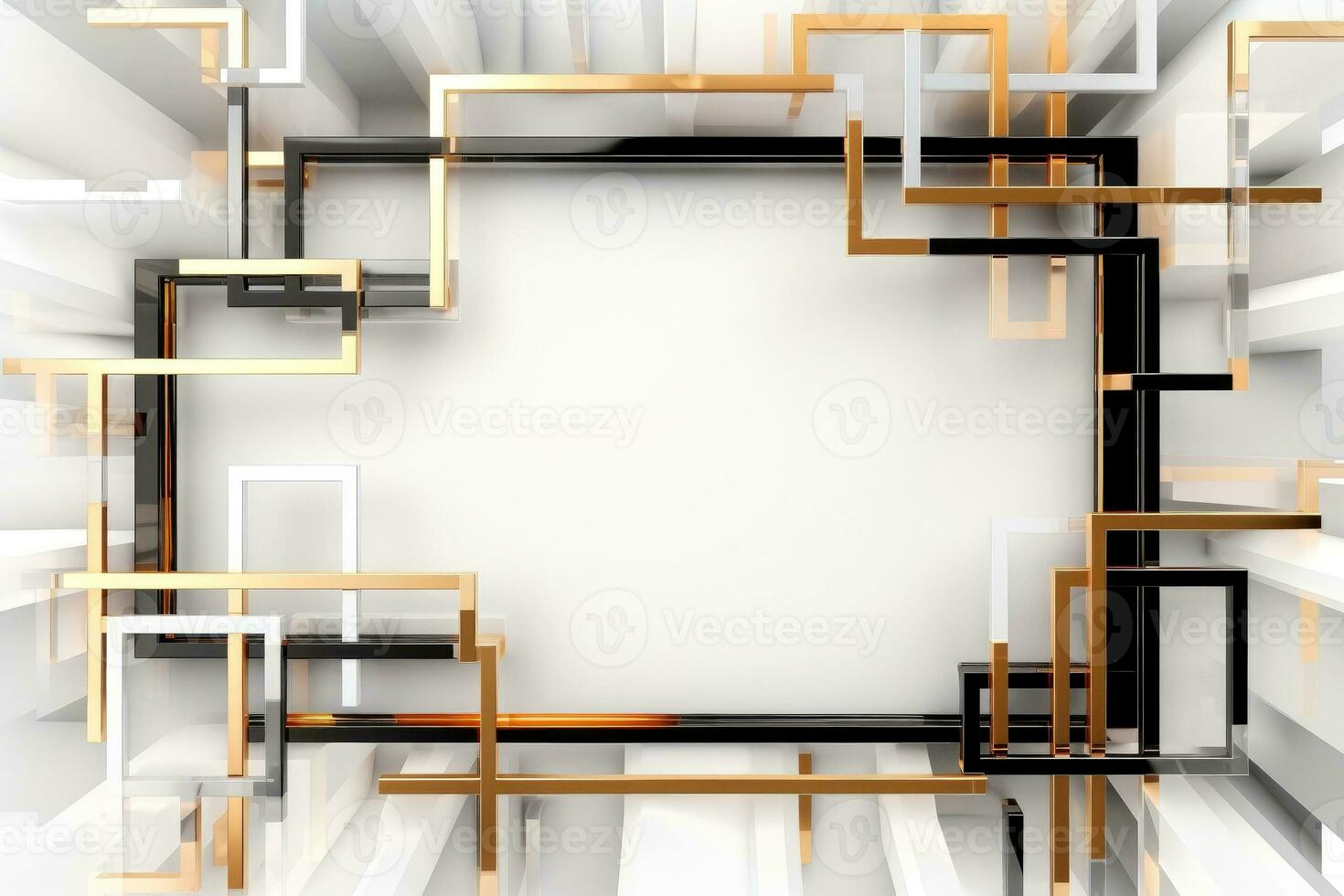 Abstract high tech white border, futuristic technology background, Generative AI photo