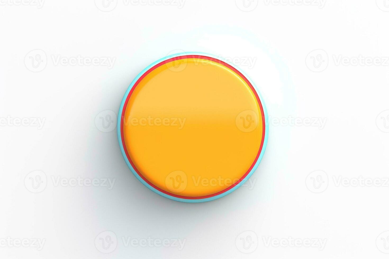 Abstract high tech multicolor button on white background, Generative AI photo