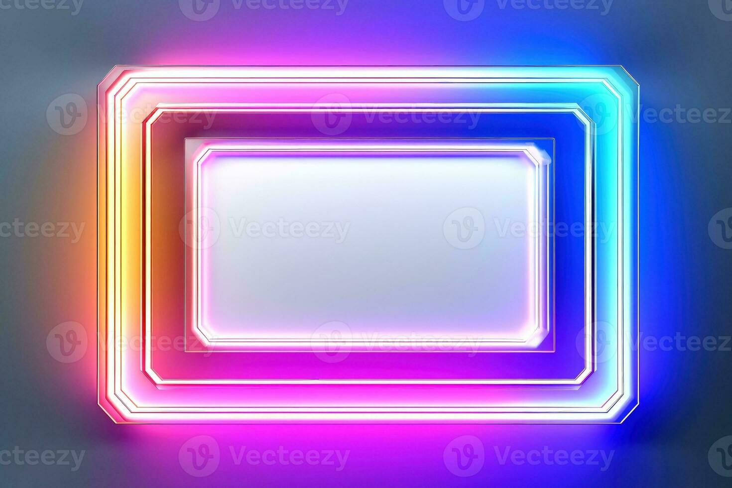 Abstract high tech white border, futuristic technology background, Generative AI photo