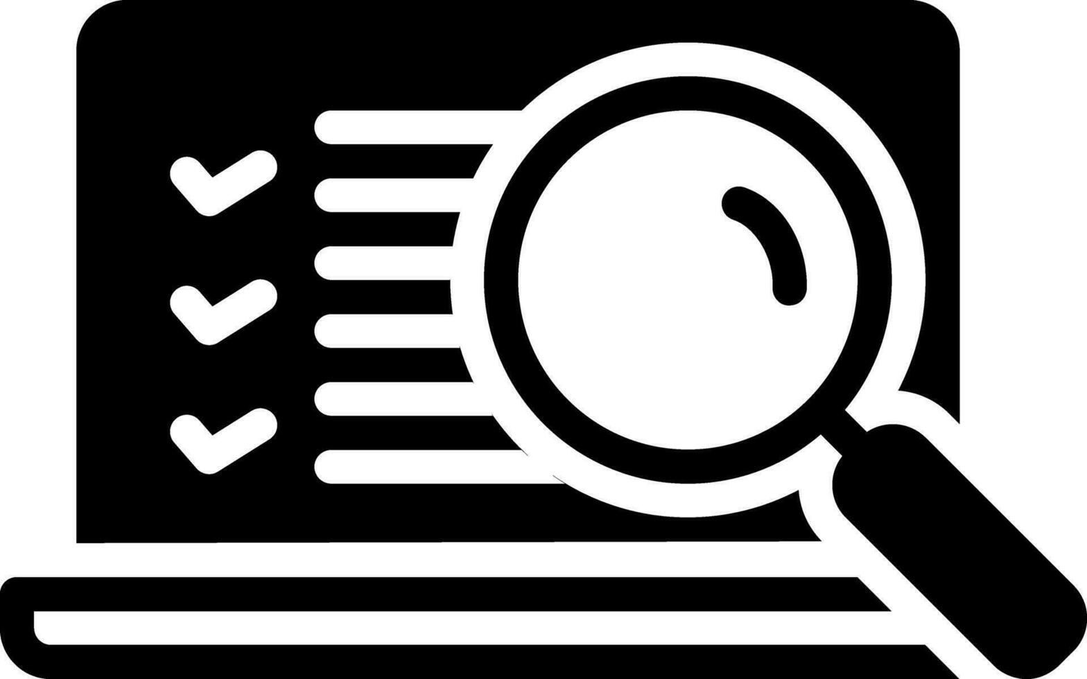solid icon for assess vector