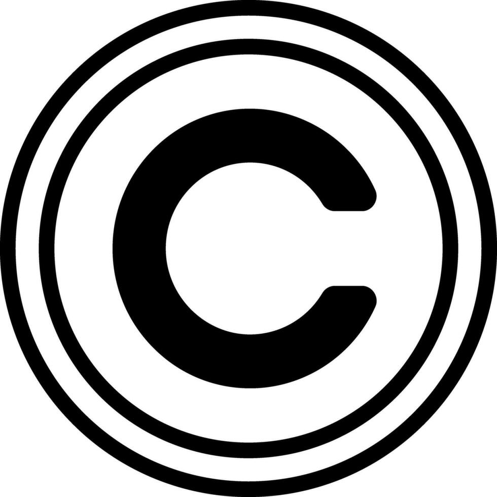 solid icon for cc vector