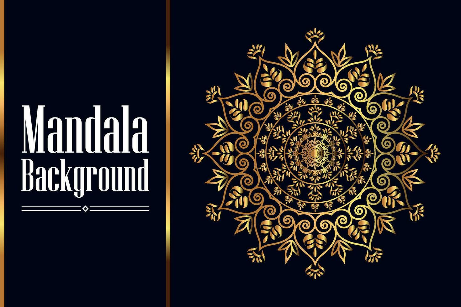 Circle Pattern Creative Luxury Ornamental Mandala, Flower Mandala with gradient color with unique Background Design in gold color vector