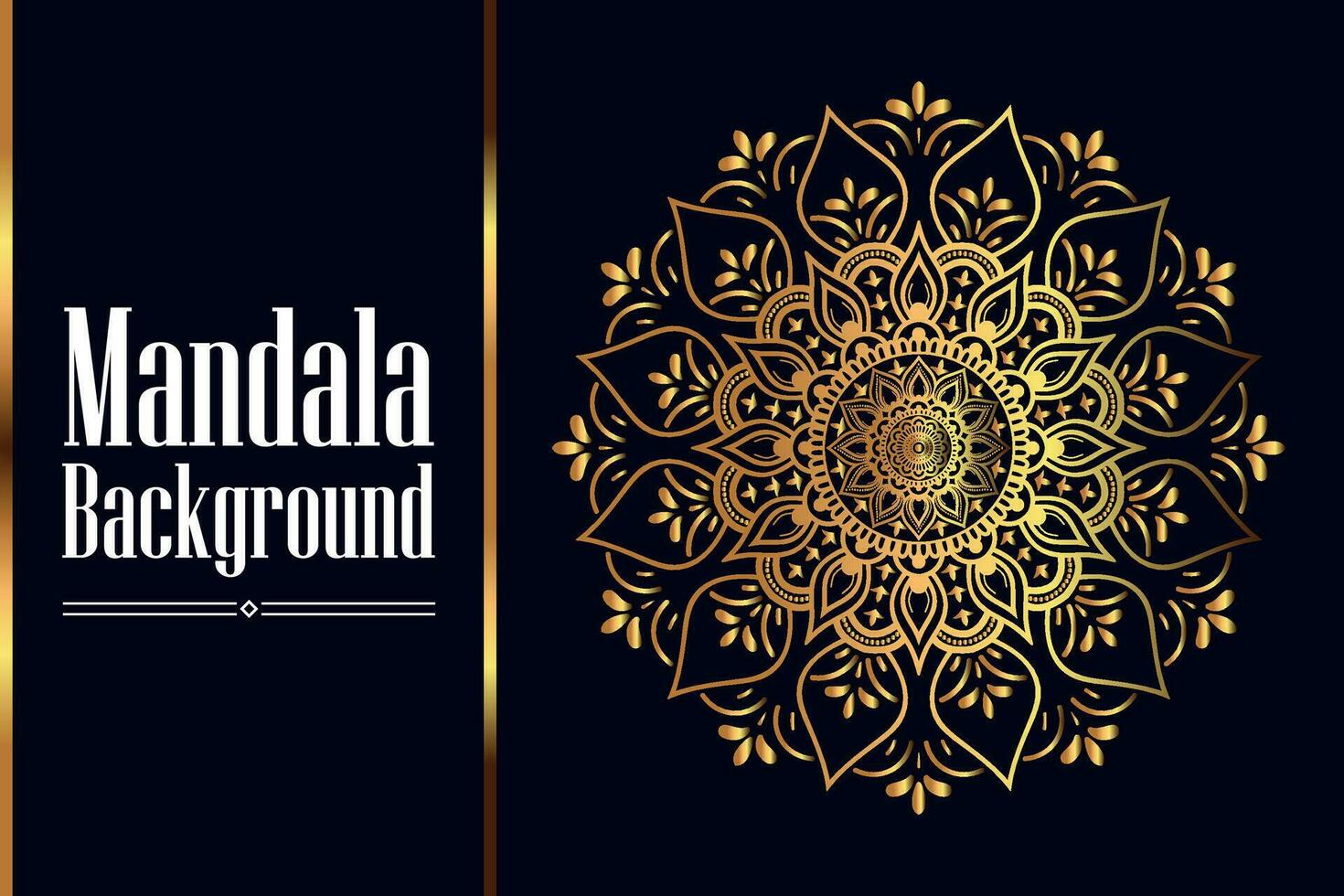 Circle Pattern Creative Luxury Ornamental Mandala, Flower Mandala with gradient color with unique Background Design in gold color vector