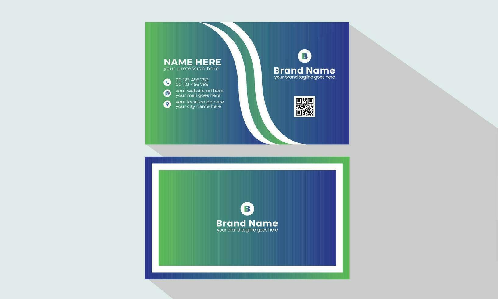 Creative, Corporate and Modern Business Card Template Design Colorful Layout Vector Pro Vector