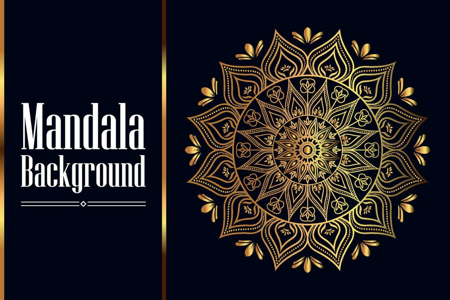 Circle Pattern Creative Luxury Ornamental Mandala, Flower Mandala with gradient color with unique Background Design in gold color vector