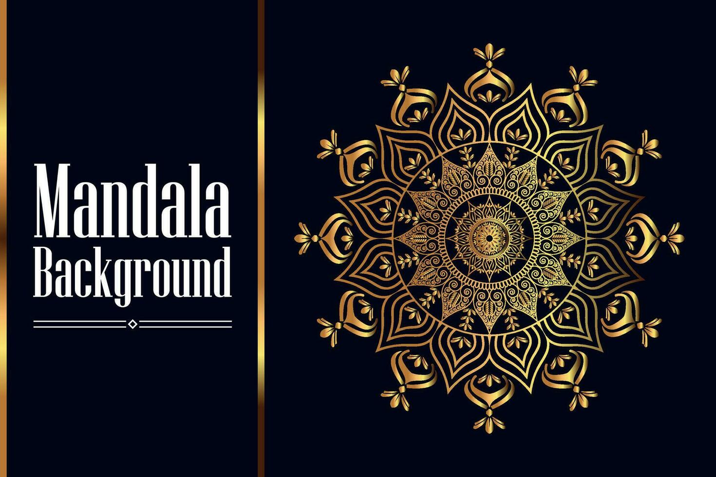 Circle Pattern Creative Luxury Ornamental Mandala, Flower Mandala with gradient color with unique Background Design in gold color vector