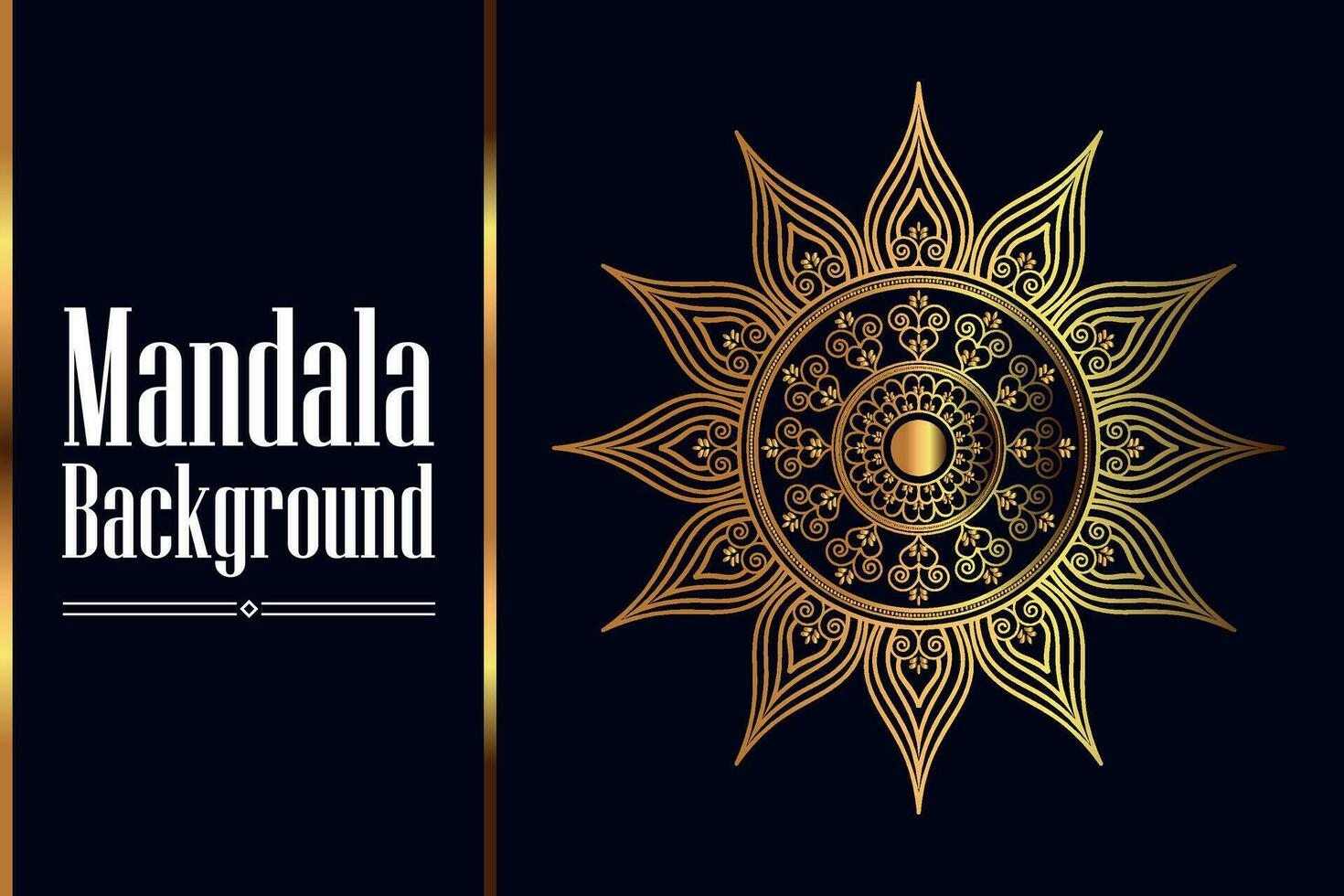 Circle Pattern Creative Luxury Ornamental Mandala, Flower Mandala with gradient color with unique Background Design in gold color vector