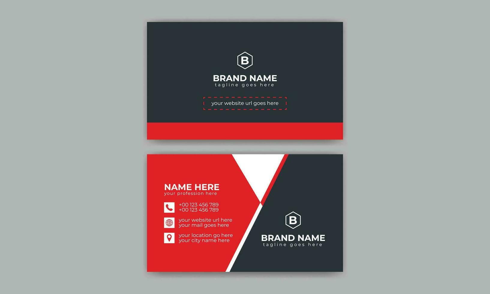 Creative, Corporate and Modern Business Card Template Design Colorful Layout Vector Pro Vector